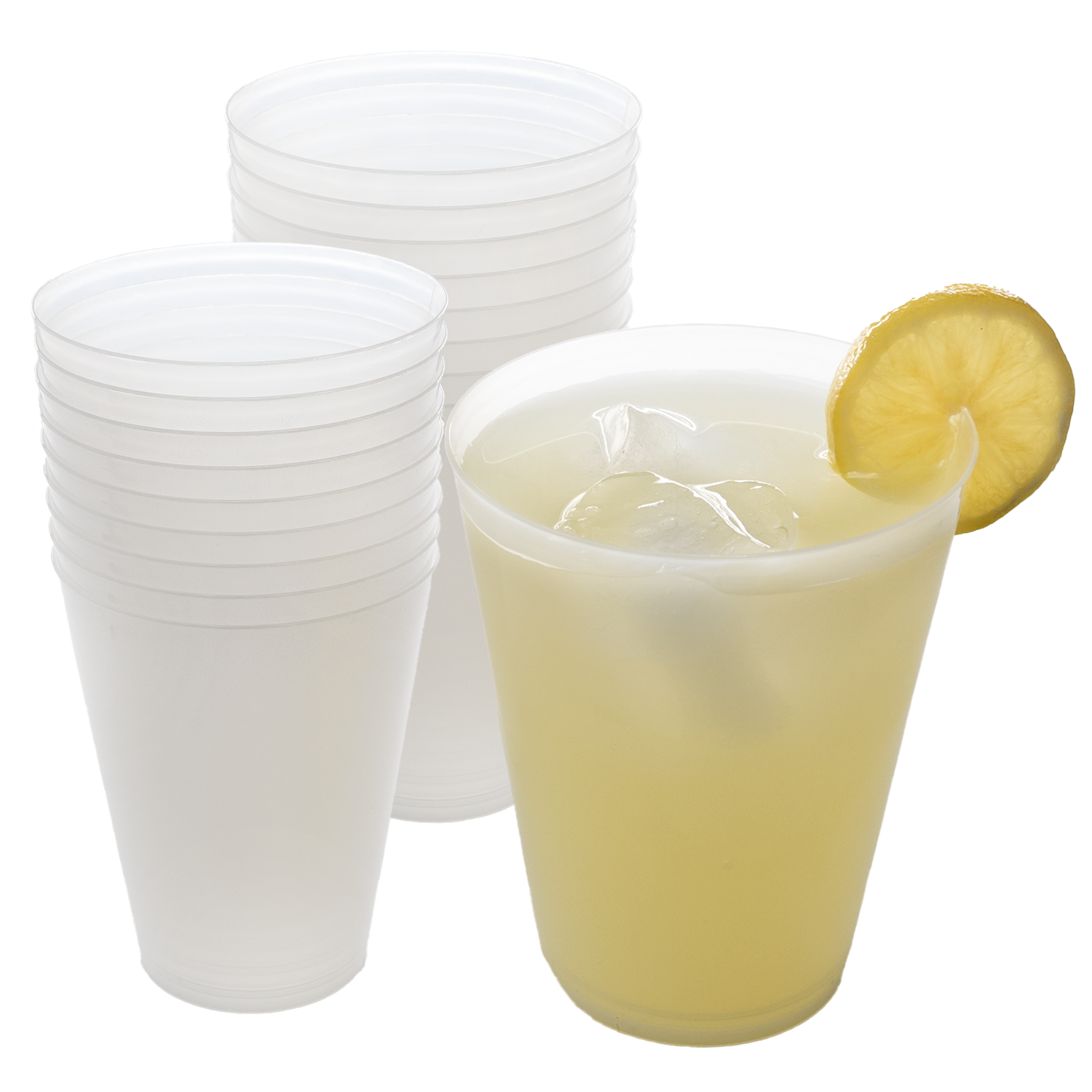 Vasos Desechables de Plástico Duro Reutilizables 480ml Aptos Lavavajillas Sin BPA