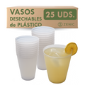 Vasos Desechables de Plástico Duro Reutilizables 480ml Aptos Lavavajillas Sin BPA