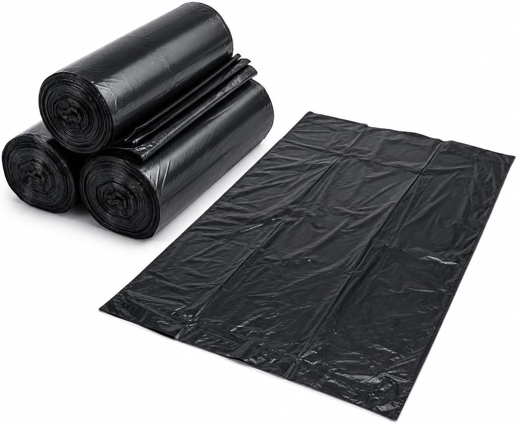 30 Bolsas Basura Resistentes Antigoteo, 189 Litros, Color Negro, 3 Rollos de 10 Bolsas. Ideal para Cubos de Comunidad de Vecinos, Frutería, Comercio, Jardíneria, Hostelería