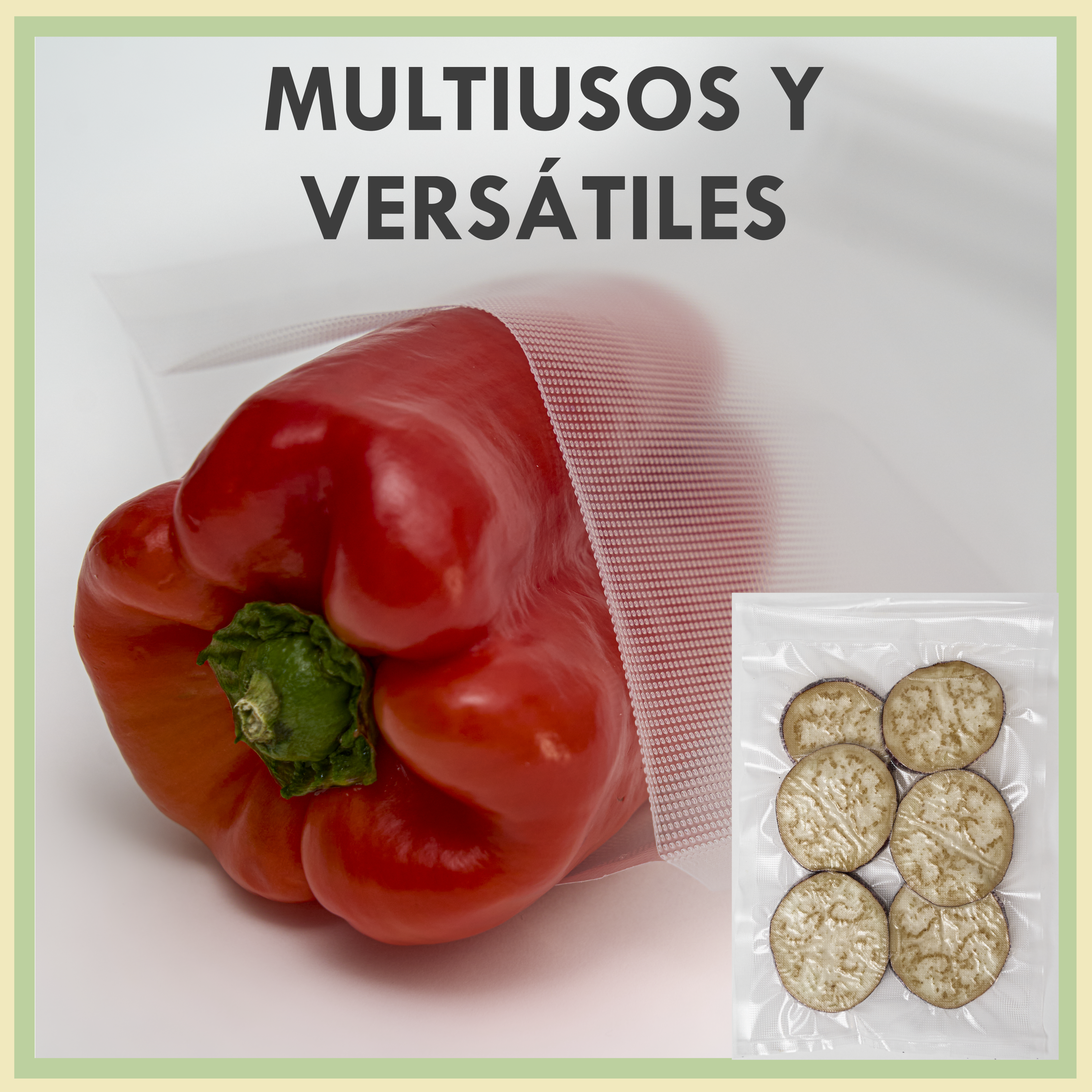 Bolsas de Vacío para Alimentos 100 Unidades Aptas para Sous Vide y Envasadora Doméstica