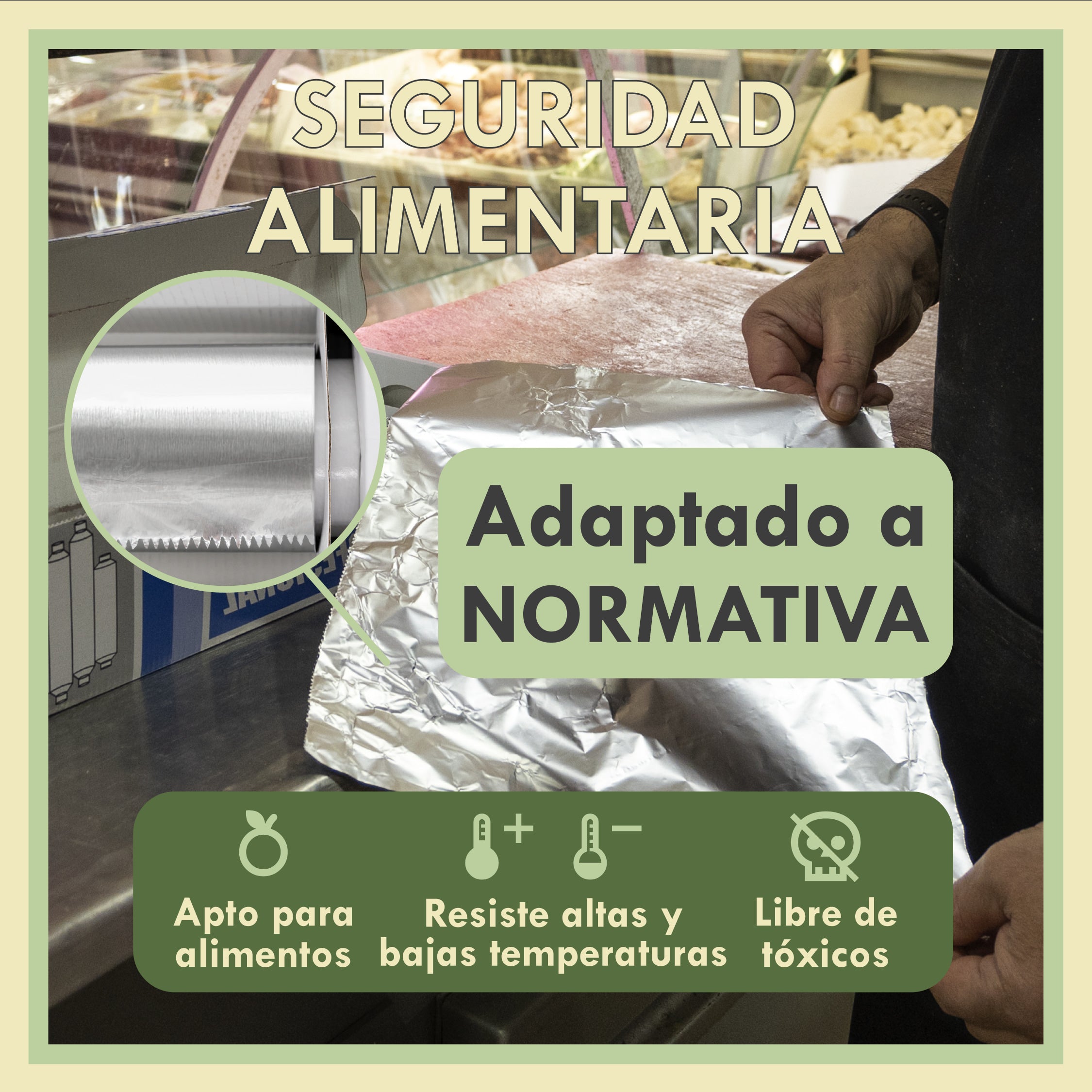 Papel de Aluminio Industrial Extra Grueso 30 cm, Rollo de 1,1 kg, Profesional para Cocina, Papel de Plata Resistente para Peluquería, Mechas, Catering e Industria Alimentaria