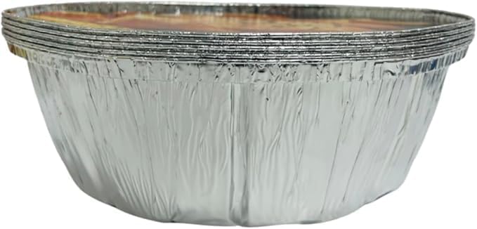 Envases de Aluminio Ovalados con Tapa de Cartón, Reciclables y Desechables, Aptos para Altas Temperaturas, para Pollería, Pizzería y Comida para Llevar