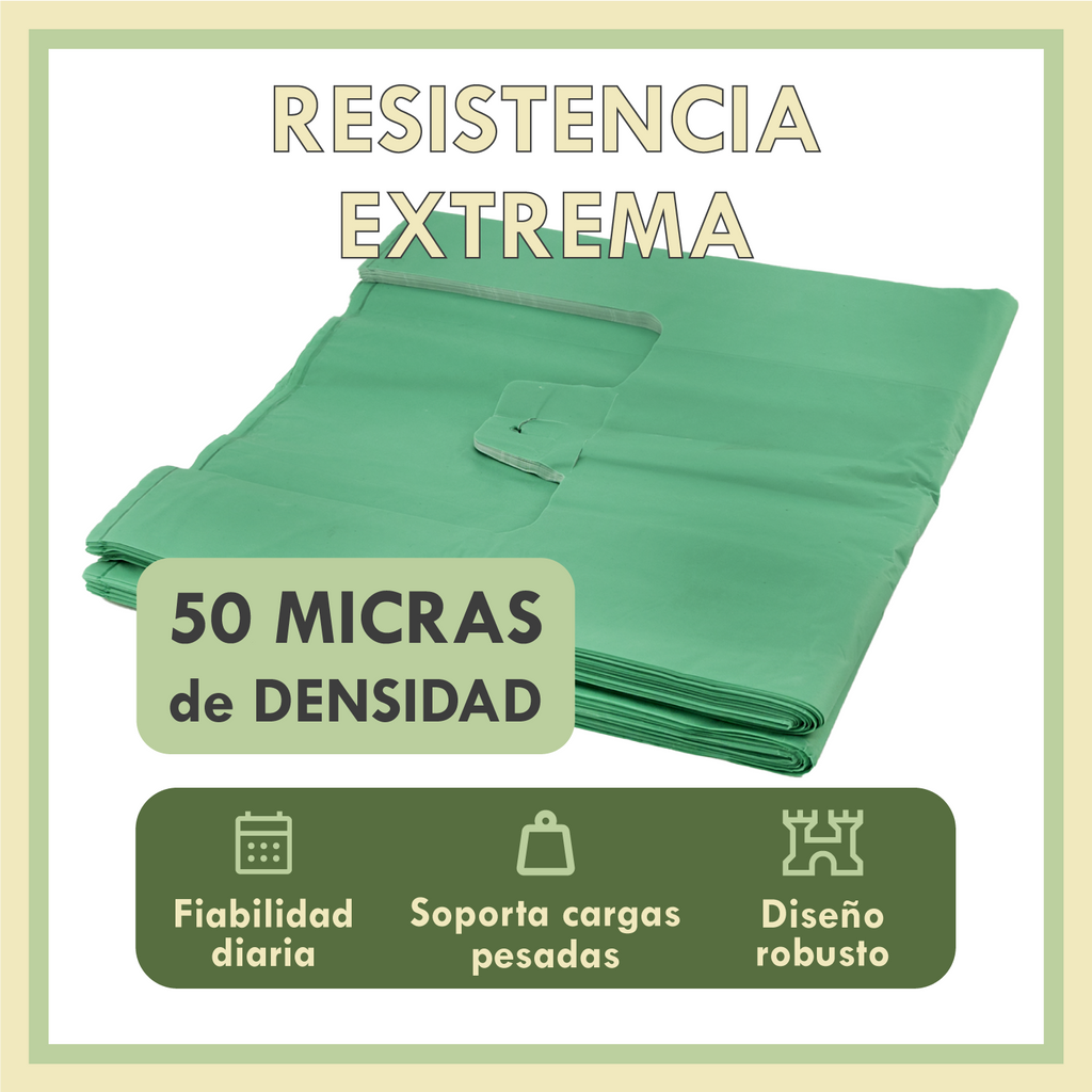 Bolsas de Plástico Tipo Camiseta Recicladas 42x53cm | Pack 1KG (~55 uds)