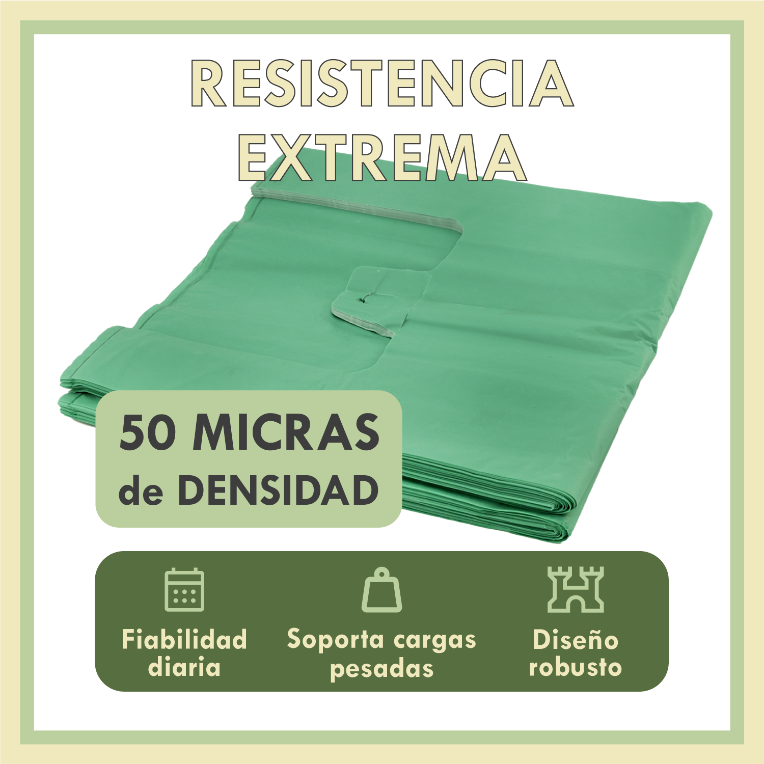 Bolsas de Plástico Tipo Camiseta Recicladas 42x53cm | Pack 1KG (~55 uds)