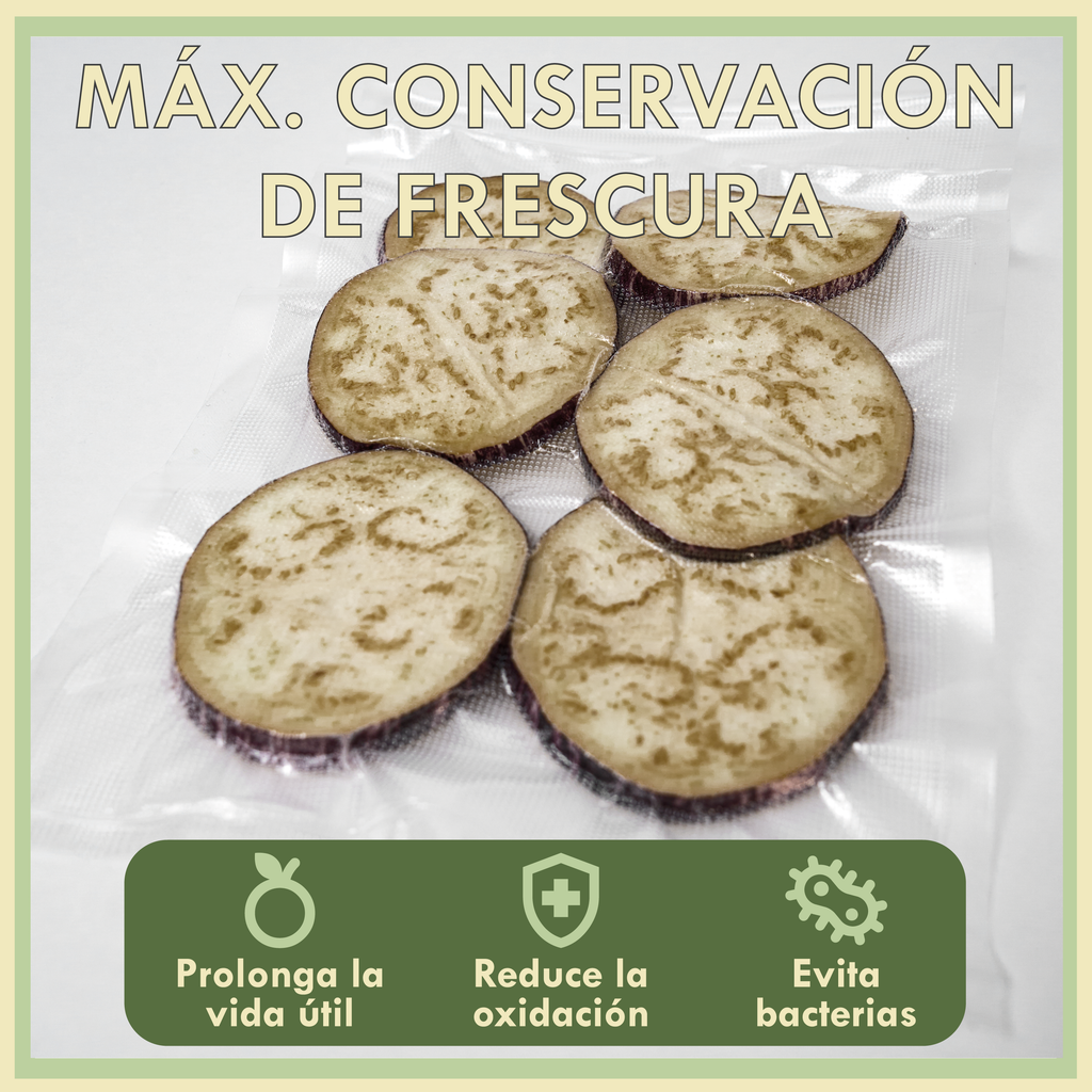 Bolsas de Vacío para Alimentos 100 Unidades Aptas para Sous Vide y Envasadora Doméstica
