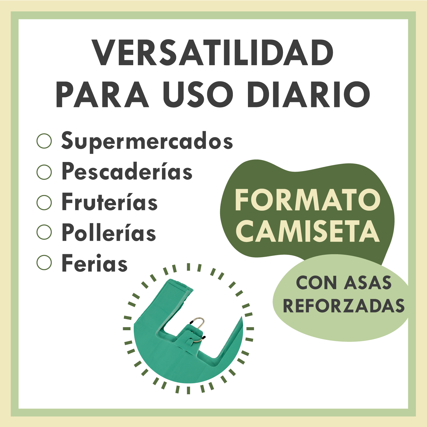 Bolsas de Plástico Tipo Camiseta Recicladas 42x53cm | Pack 1KG (~55 uds)