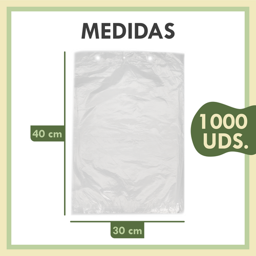 Bolsas de Plástico en Block Translúcidas 1000 Unidades para Frutería y Carnicería