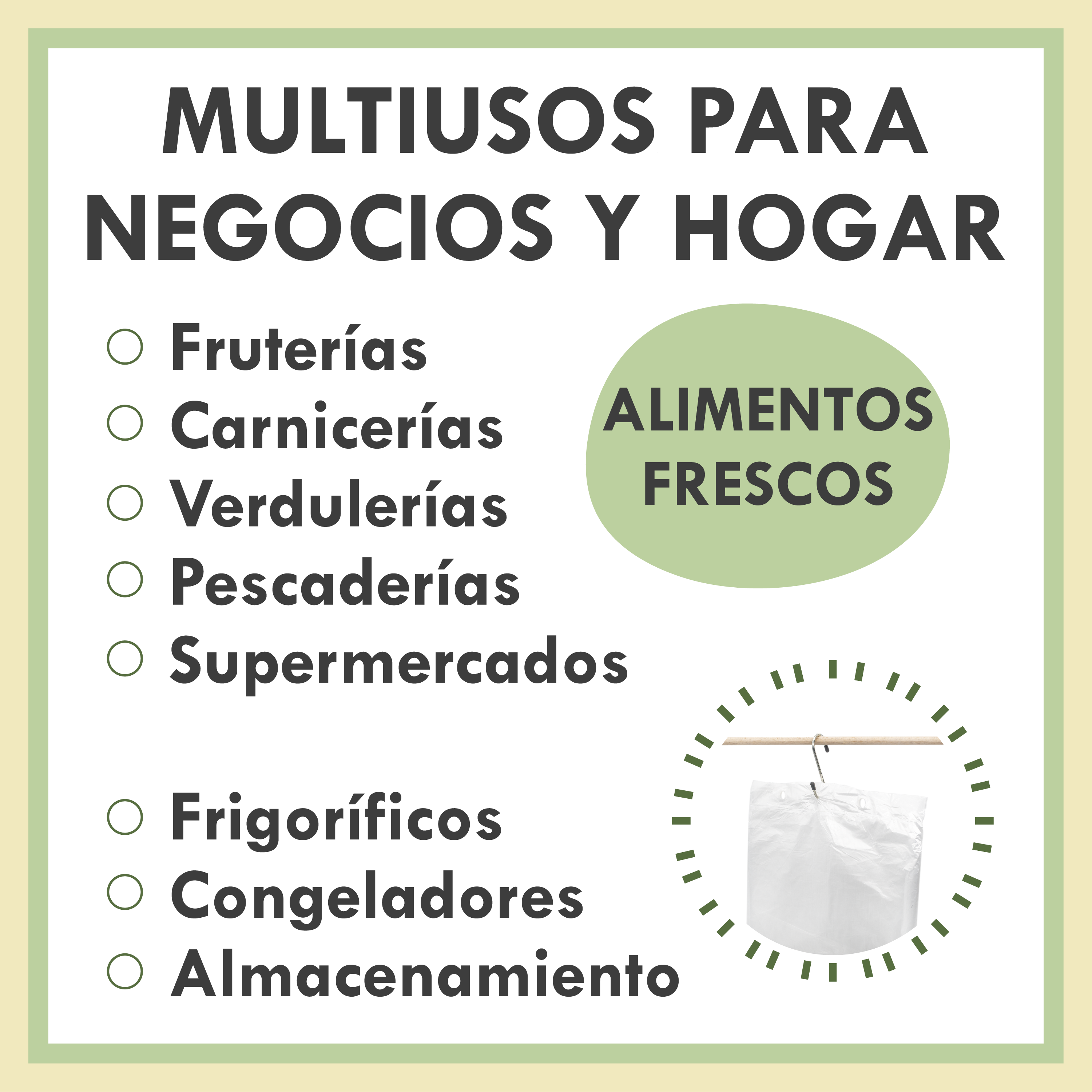 Bolsas de Plástico en Block Translúcidas 1000 Unidades para Frutería y Carnicería