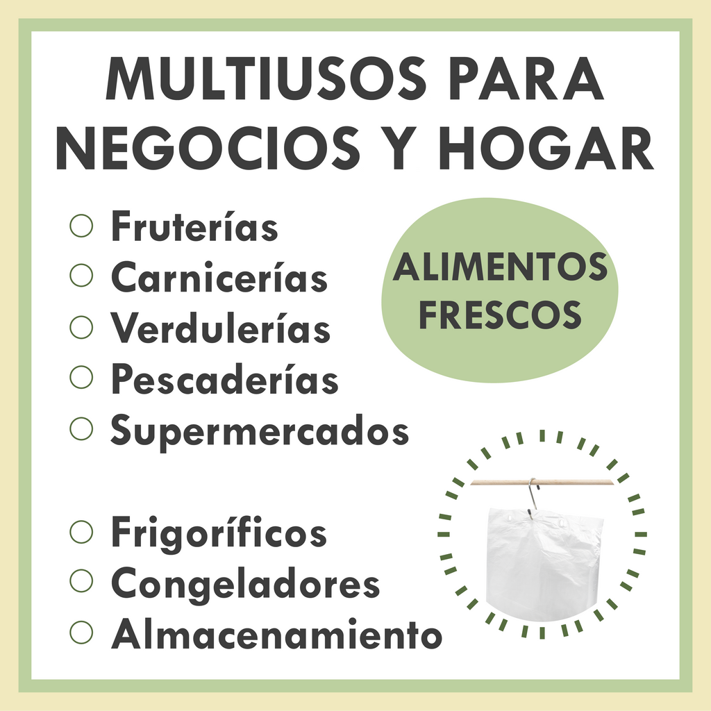 Bolsas de Plástico en Block | 25x30 cm | Translúcidas para Frutería, Carnicería y Uso Alimentario