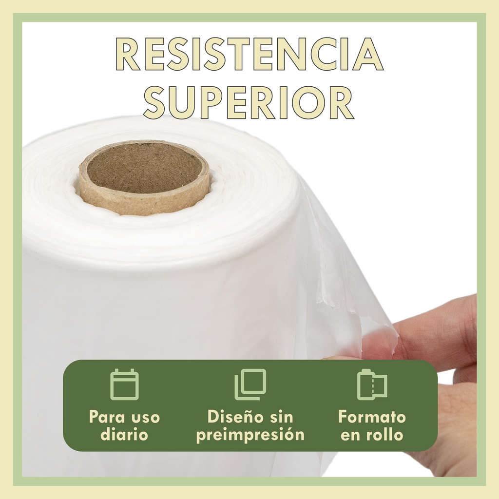 Rollo Mercado Transparente 30x40cm | 1KG | Bolsas de Plástico para Uso Alimentario