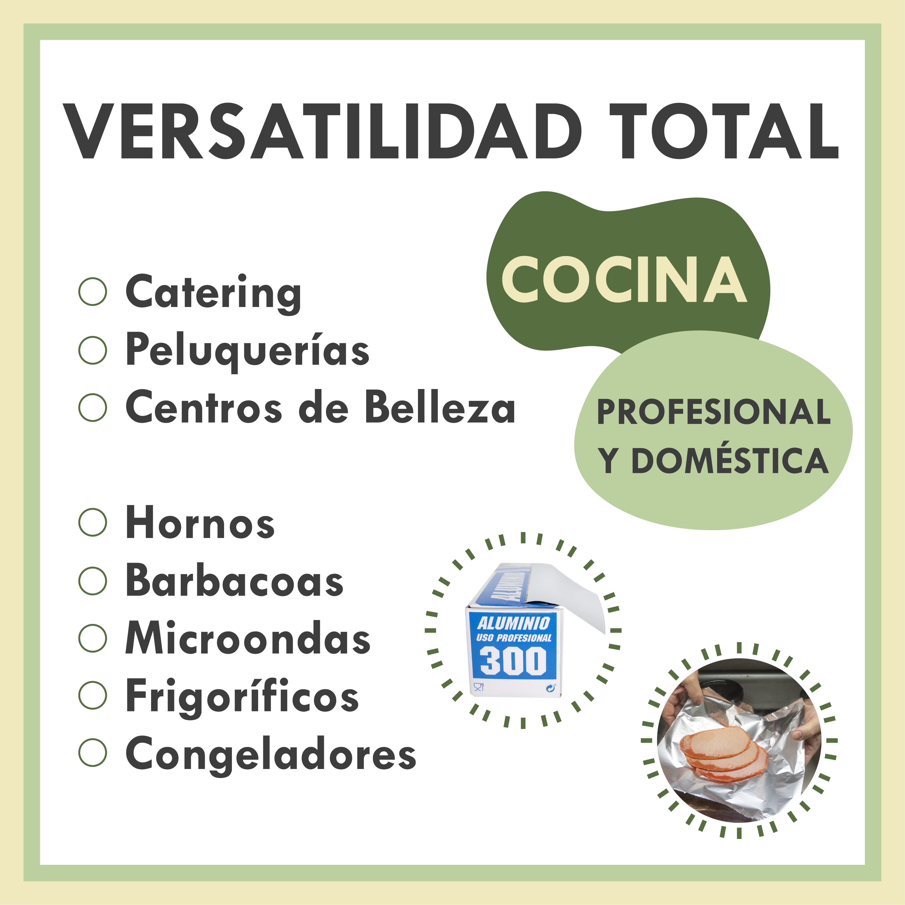 Papel Aluminio Industrial 30cm | Rollo Profesional Extra Grueso 1,1KG | Cocina, Catering y Peluquería