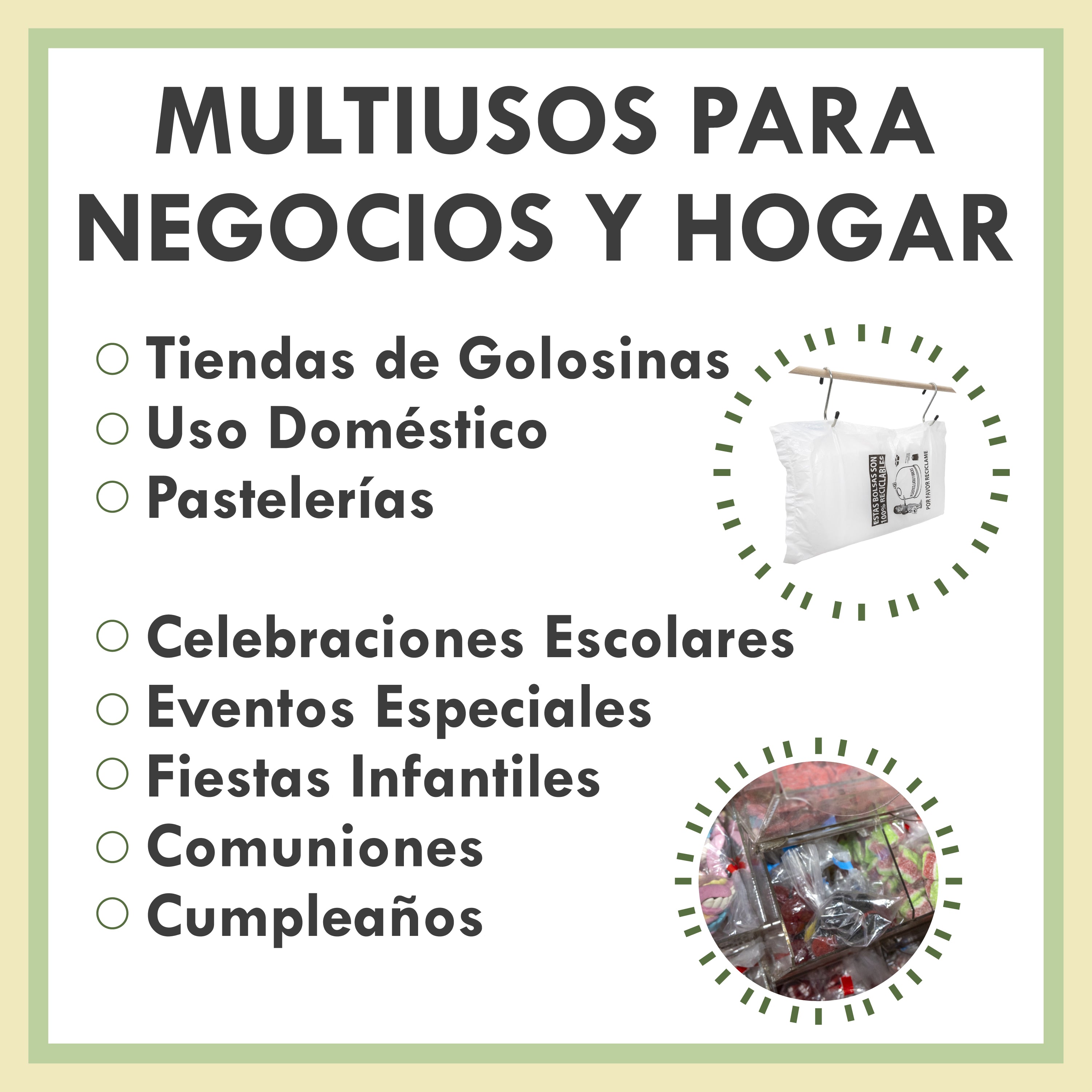 Zenic Bolsas de Plástico Transparentes para Chuches y Caramelos para Comercios, Cumpleaños, Comuniones y Fiestas Infantiles