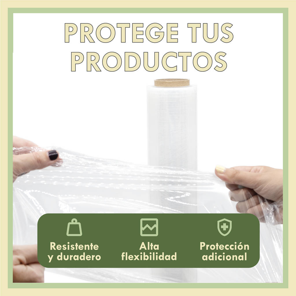 Film Transparente para Embalar y Paletizar 50cm x 300m para Mudanzas y Muebles