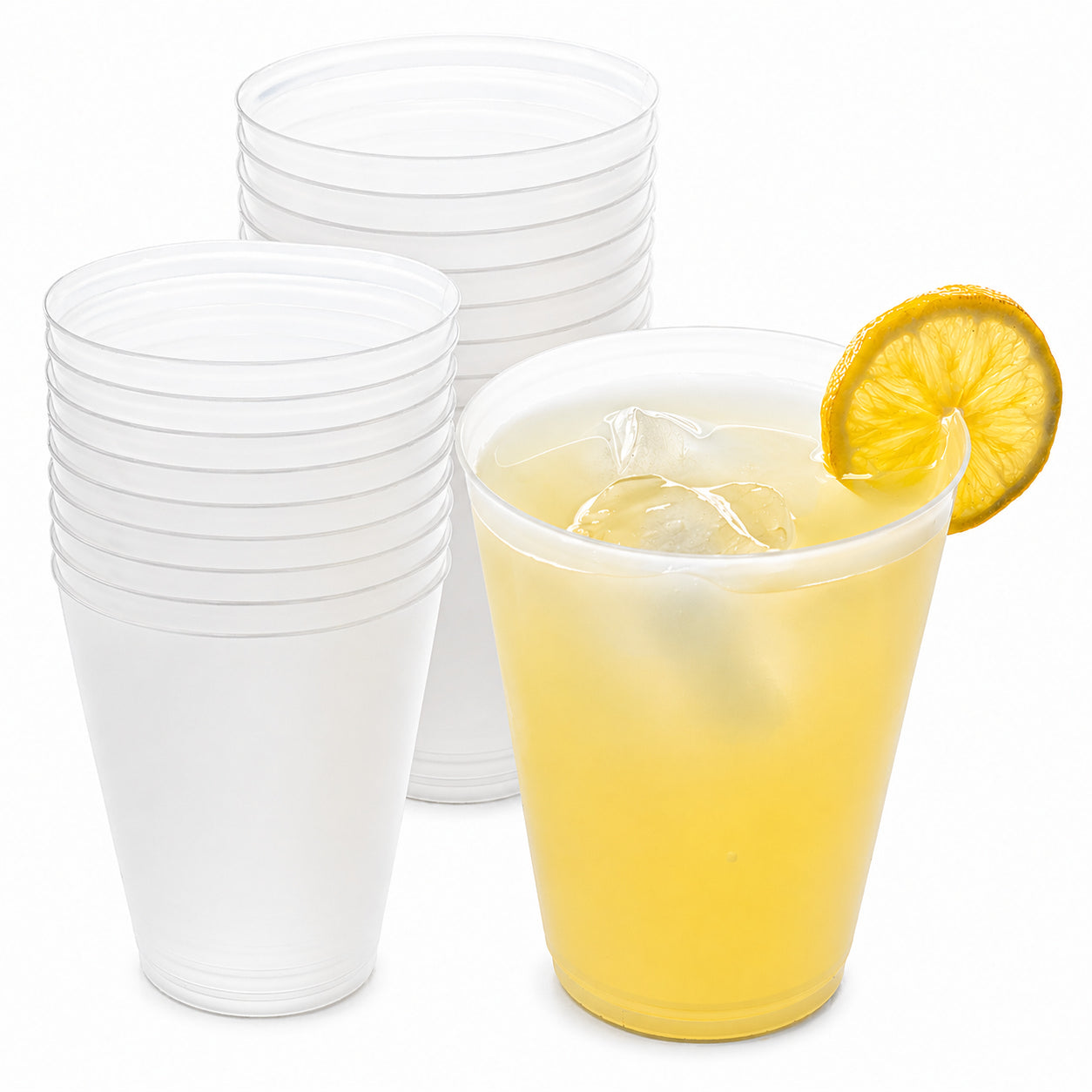 Vasos de Plástico Duro Reutilizables 480 ml, Aptos para Lavavajillas, Resistentes y Sin BPA, para Fiestas, Eventos y Cumpleaños