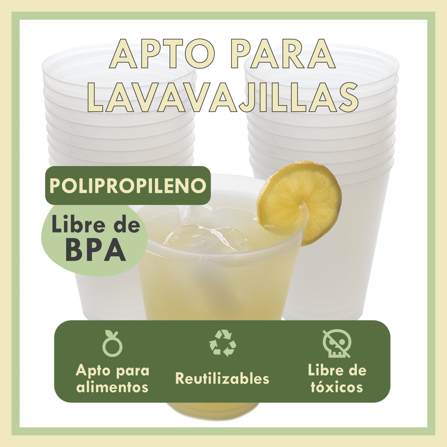 Vasos de Plástico Duro Reutilizables 480 ml, Aptos para Lavavajillas, Resistentes y Sin BPA, para Fiestas, Eventos y Cumpleaños