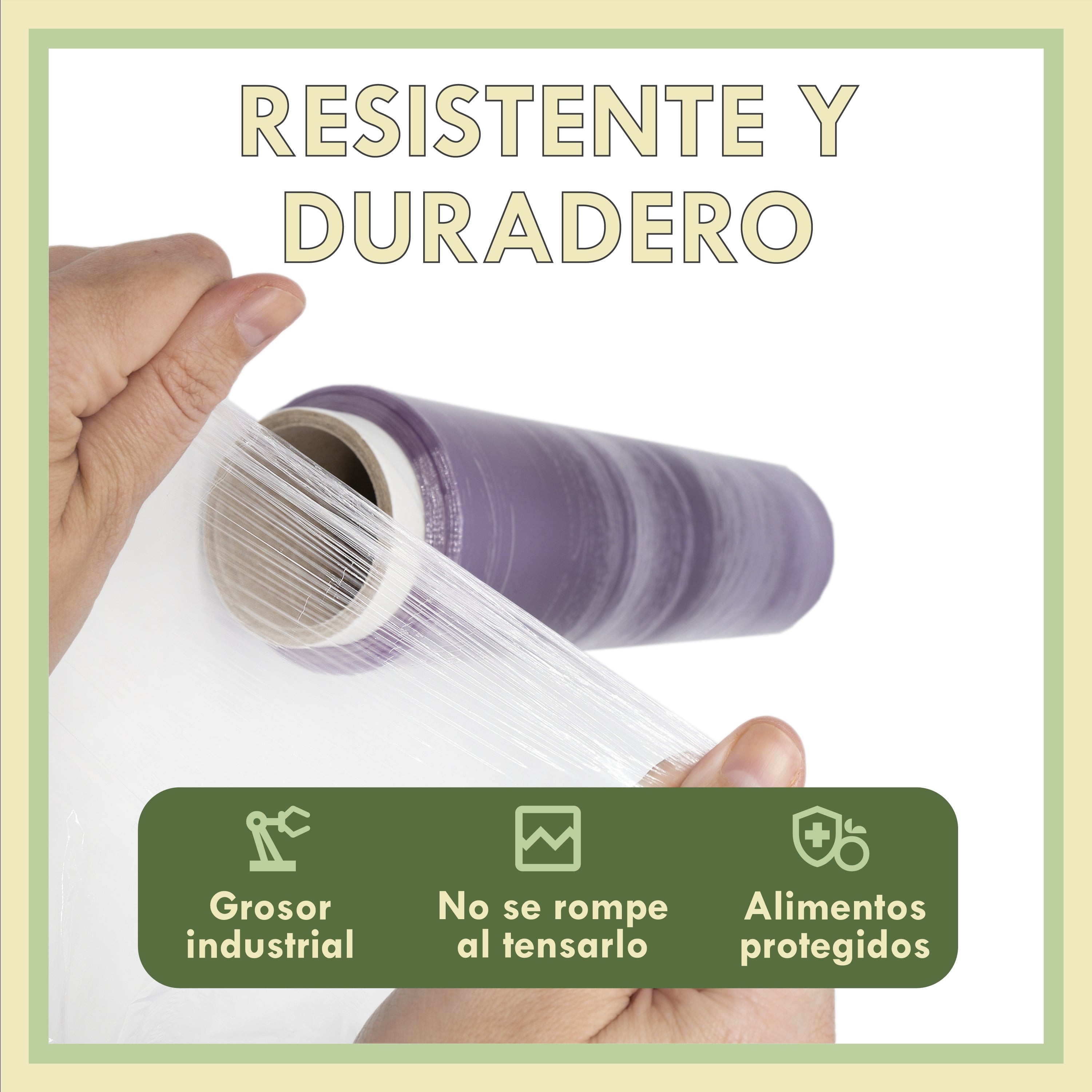 Film Transparente Alimentario, Resistente, Adherente y Apto para Microondas, Papel Film para Cocina, Hostelería, Peluquería y Tatuajes