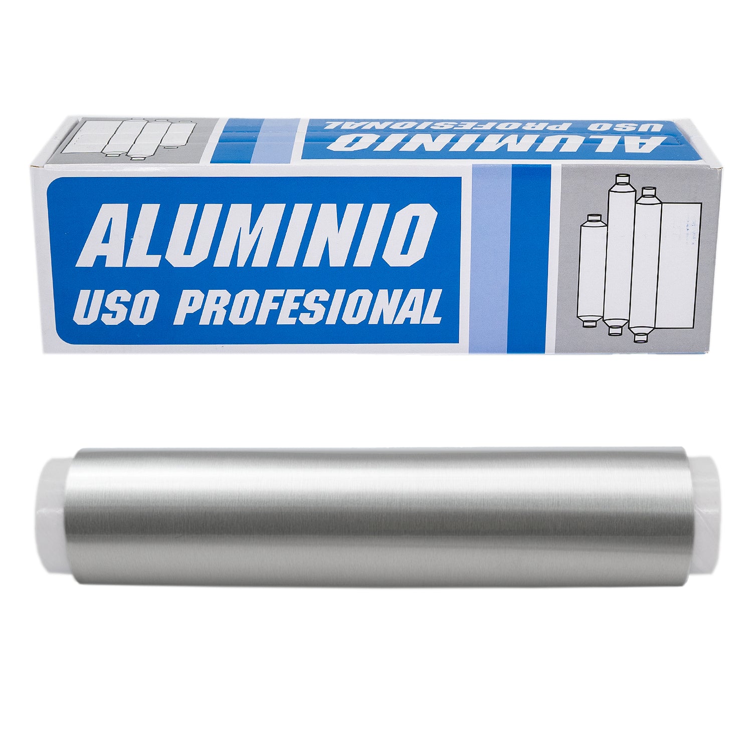 Papel de Aluminio Industrial Extra Grueso 30 cm, Rollo de 1,1 kg, Profesional para Cocina, Papel de Plata Resistente para Peluquería, Mechas, Catering e Industria Alimentaria