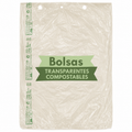 Bolsas Compostables sin Asa en Bloque, Translúcidas y Transparentes, Resistentes, Aptas para Congelación, Uso Alimentario, para Frutería, Carnicería y Pescadería