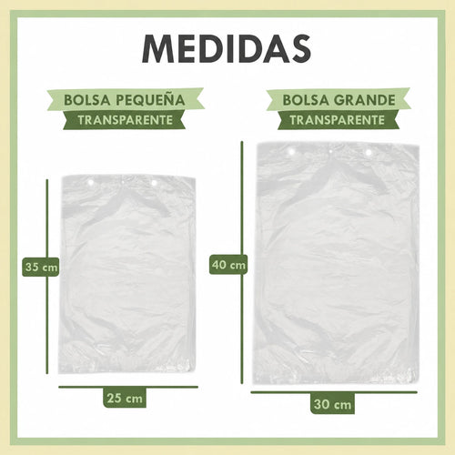Bolsas de Plástico Sin Asa en Bloque, Translúcidas y Transparentes, Resistentes, Aptas para Congelación, Uso Alimentario, para Frutería, Carnicería y Pescadería