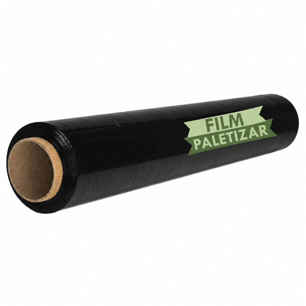 Rollos de Film Negro para Embalar 50 cm x 300 m, Film Estirable para Mudanza y Paletizar, Protección de Muebles, Cajas y Embalaje