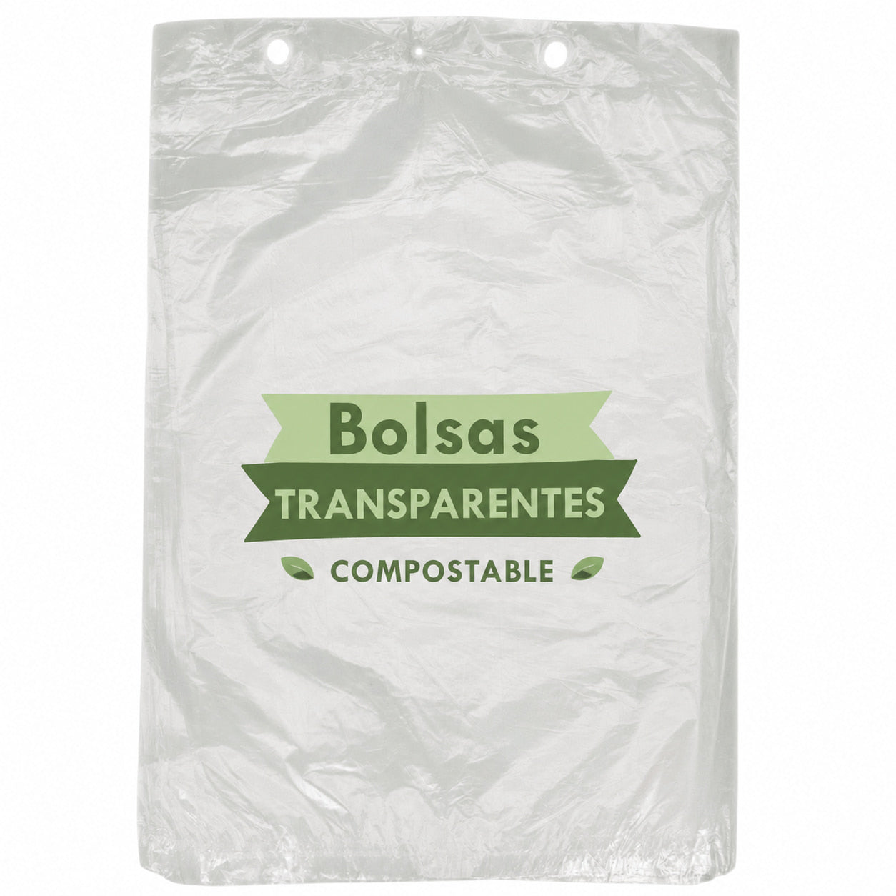 Bolsas Compostables sin Asa en Block de Plástico Vegetal | Tamaño 25x35 cm | Translúcidas Transparentes y Resistentes para Fruterías Carnicerías Pescaderías Mercadillos Alimentos y Congelación