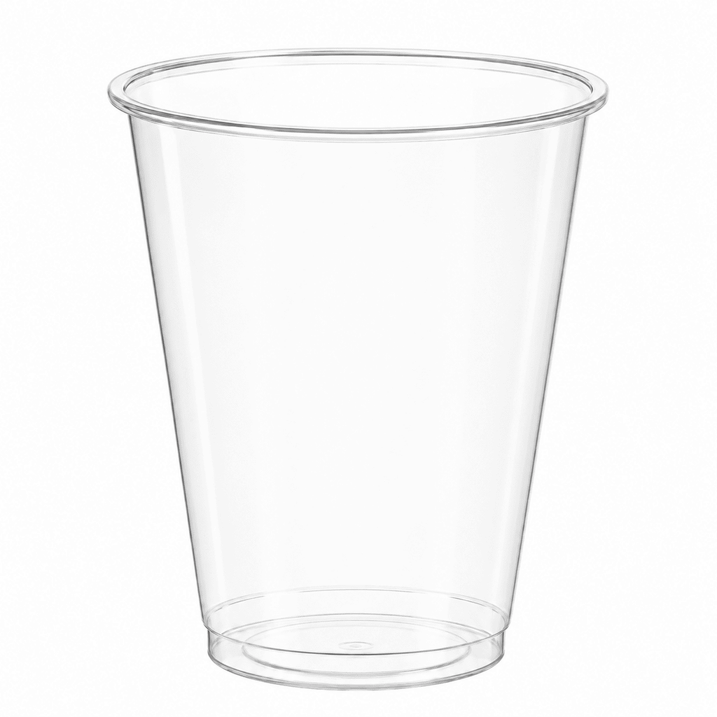 Vasos Reutilizables de Plástico Transparente 300 ml, Aptos para 20 Lavados Resistentes y Apilables para Café Cerveza Refrescos Fiestas Celebraciones