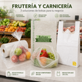 Lote Frutería y Carnicería: Bolsas Transparentes + Bolsas Compostables + Bolsas con Asas