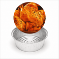 Envases de Aluminio Ovalados con Tapa de Cartón, Reciclables y Desechables, Aptos para Altas Temperaturas, para Pollería, Pizzería y Comida para Llevar