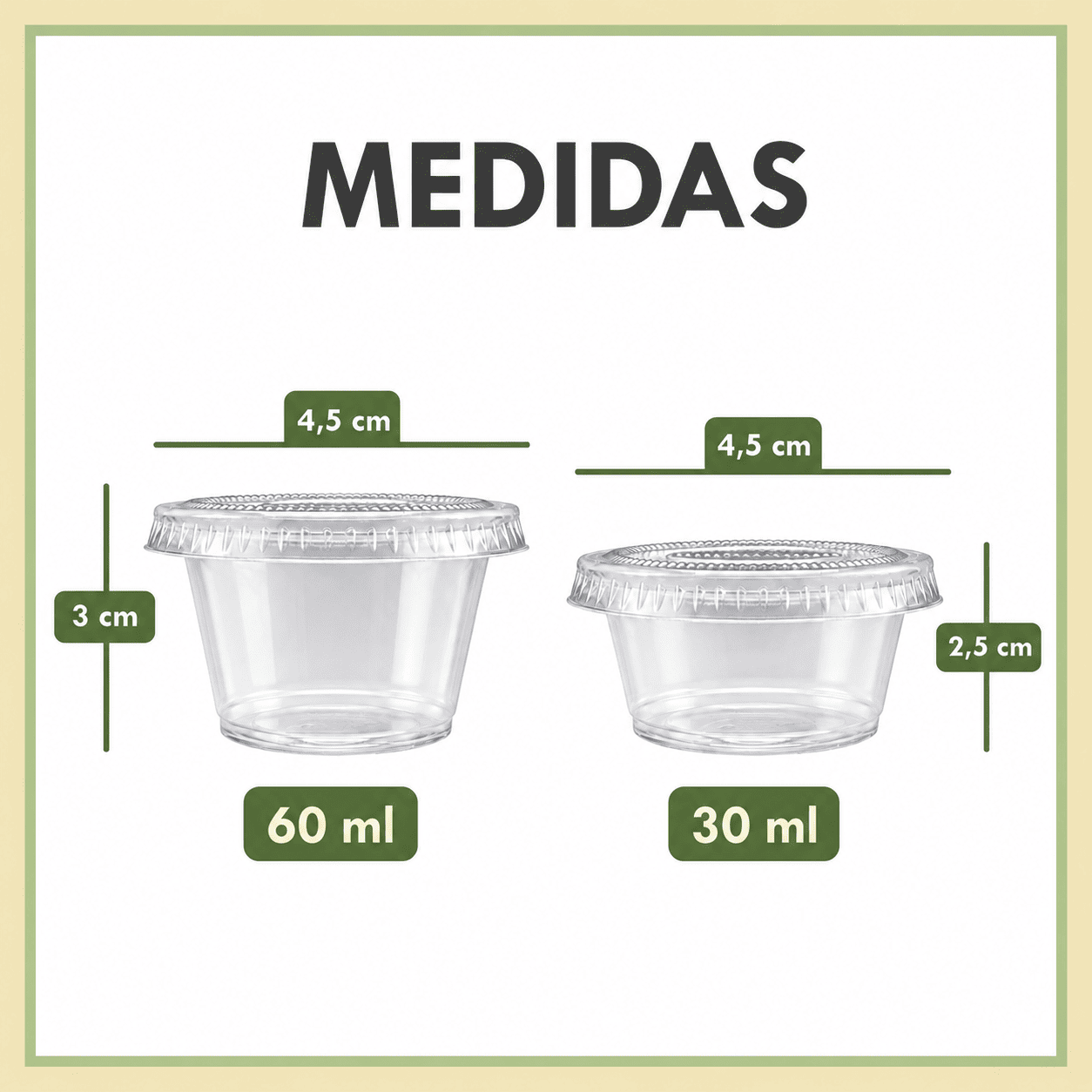 Tarros de Plástico Pequeños con Tapa para salsas, 100 Unidades, Herméticos, Reutilizables y Apilables, Transparentes, Sin BPA, para Condimentos y Camping