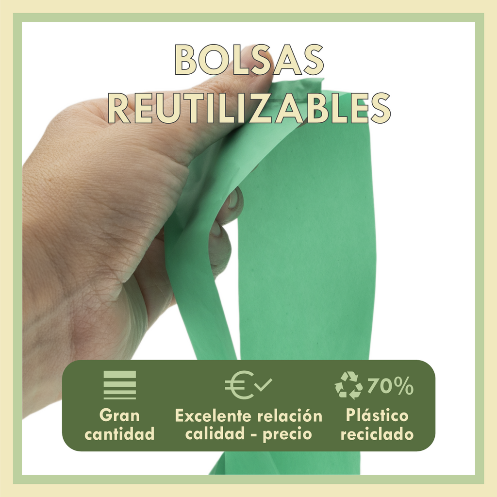 Bolsas de Plástico Tipo Camiseta Recicladas 42x53cm | Pack 1KG (~55 uds)