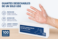 Guantes Desechables de Polietileno Talla Única, Sin Polvo, Uso Alimentario e Higiénico, para Gasolineras, Hostelería, Limpieza y Peluquería