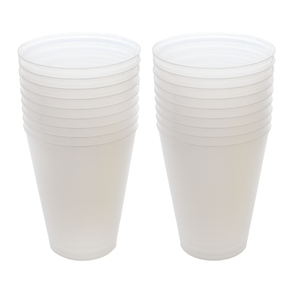 Vasos Desechables de Plástico Duro Reutilizables 480ml Aptos Lavavajillas Sin BPA