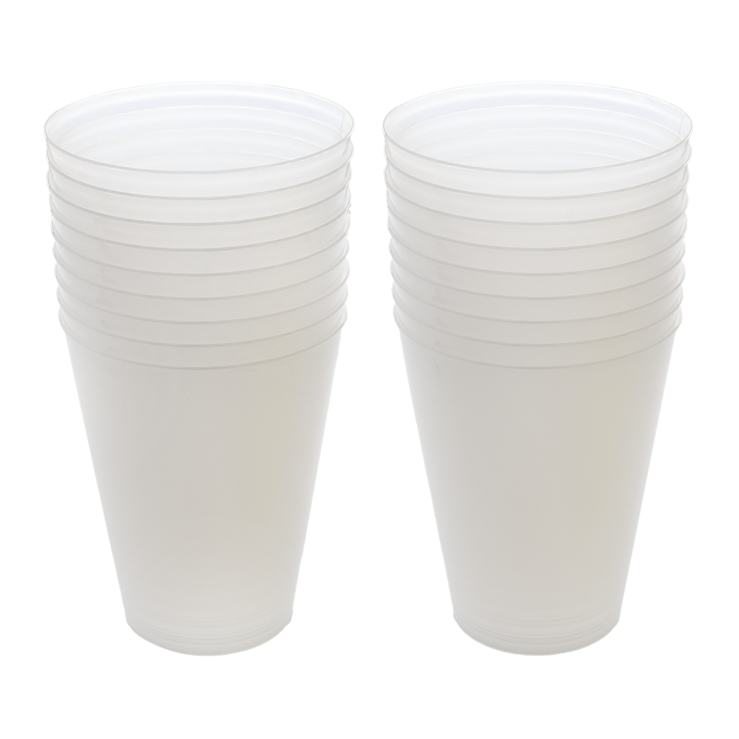 Vasos Desechables de Plástico Duro Reutilizables 480ml Aptos Lavavajillas Sin BPA